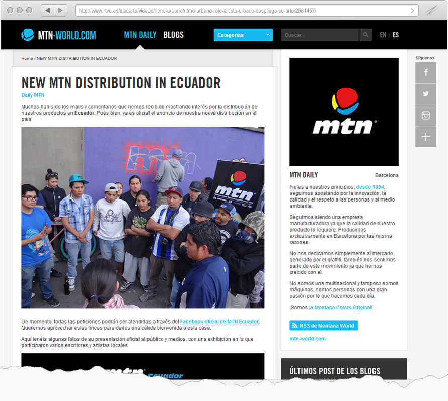 Presentación de Montana Colors en Ecuador