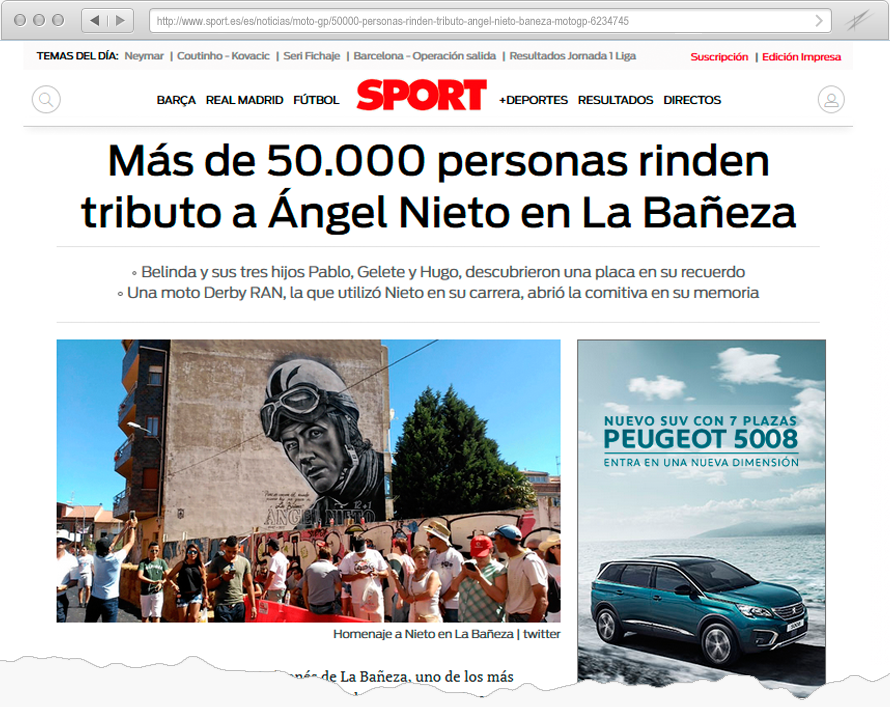Tributo a Ángel Nieto en La Bañeza