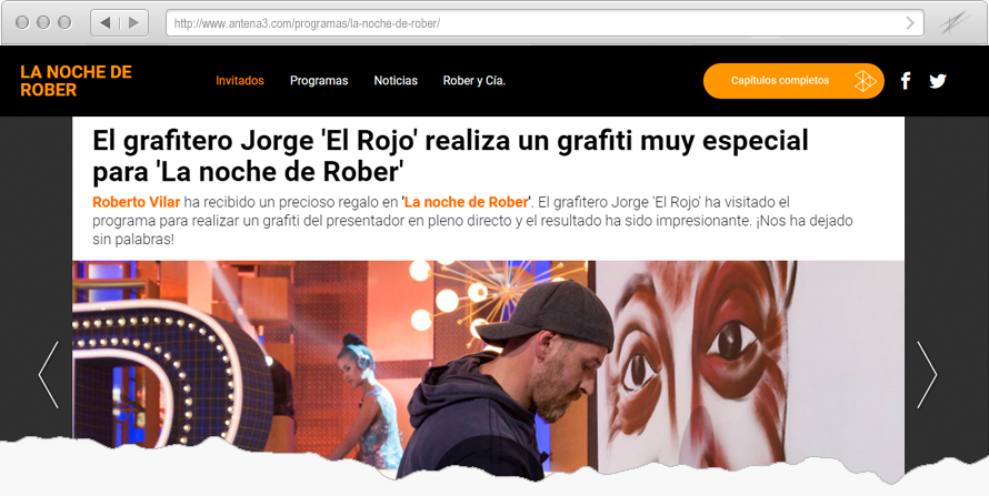 Grafiti para La noche de Rober